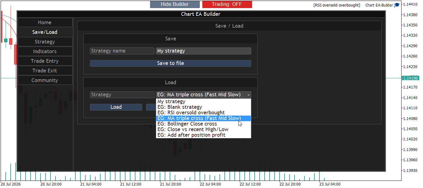 Tab 2: Save/Load